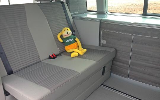 Inside VW California hire T6