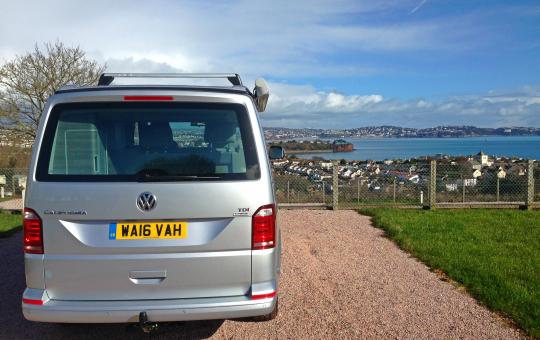 the rear of a VW California T6