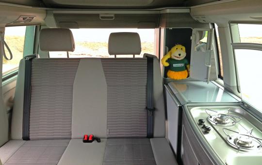 inside looking back in a VW California T6
